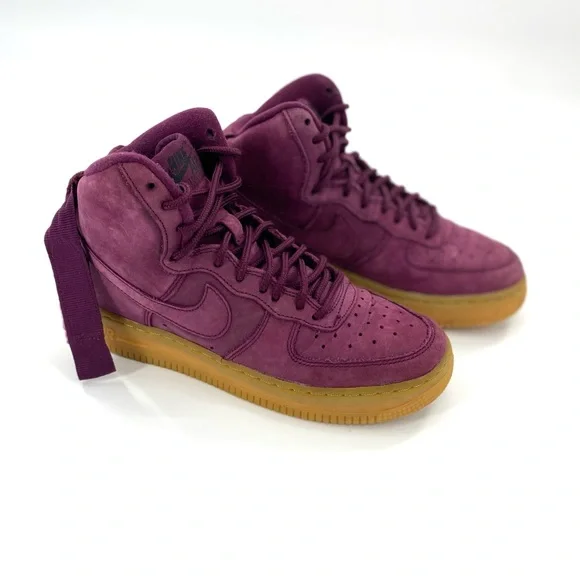Nike Air Force 1 High WB ‘Bordeaux’ Grade School Size 4Y - Picture 5 of 7